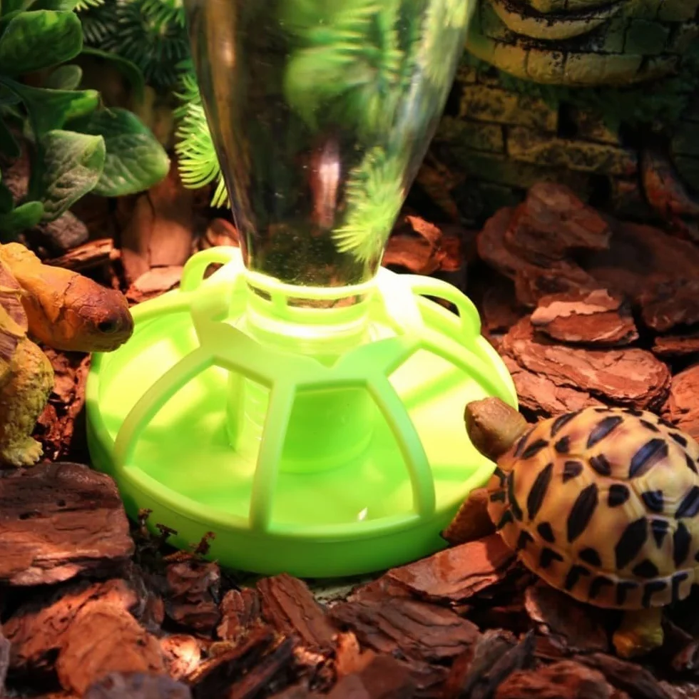 Distributeur d'eau pour Reptiles avec Bouteille, Mangeoire Automatique Abreuvoir Tortue (Grand)
