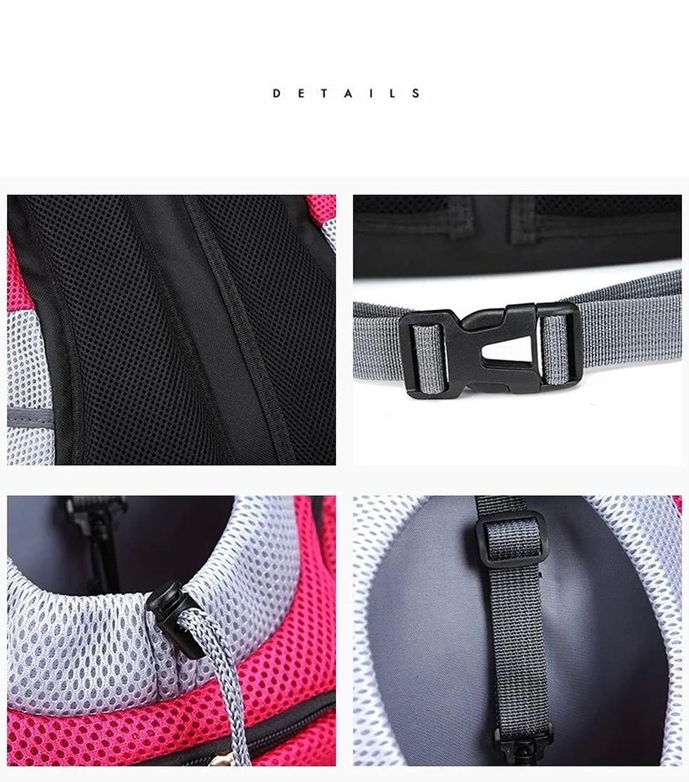 Sac à Dos Pliable pour Chien de Voyage pour Animaux de Compagnie pour Chat Sacs à Dos de Transport pour Chiens Petit Transporteur (Noir, L)