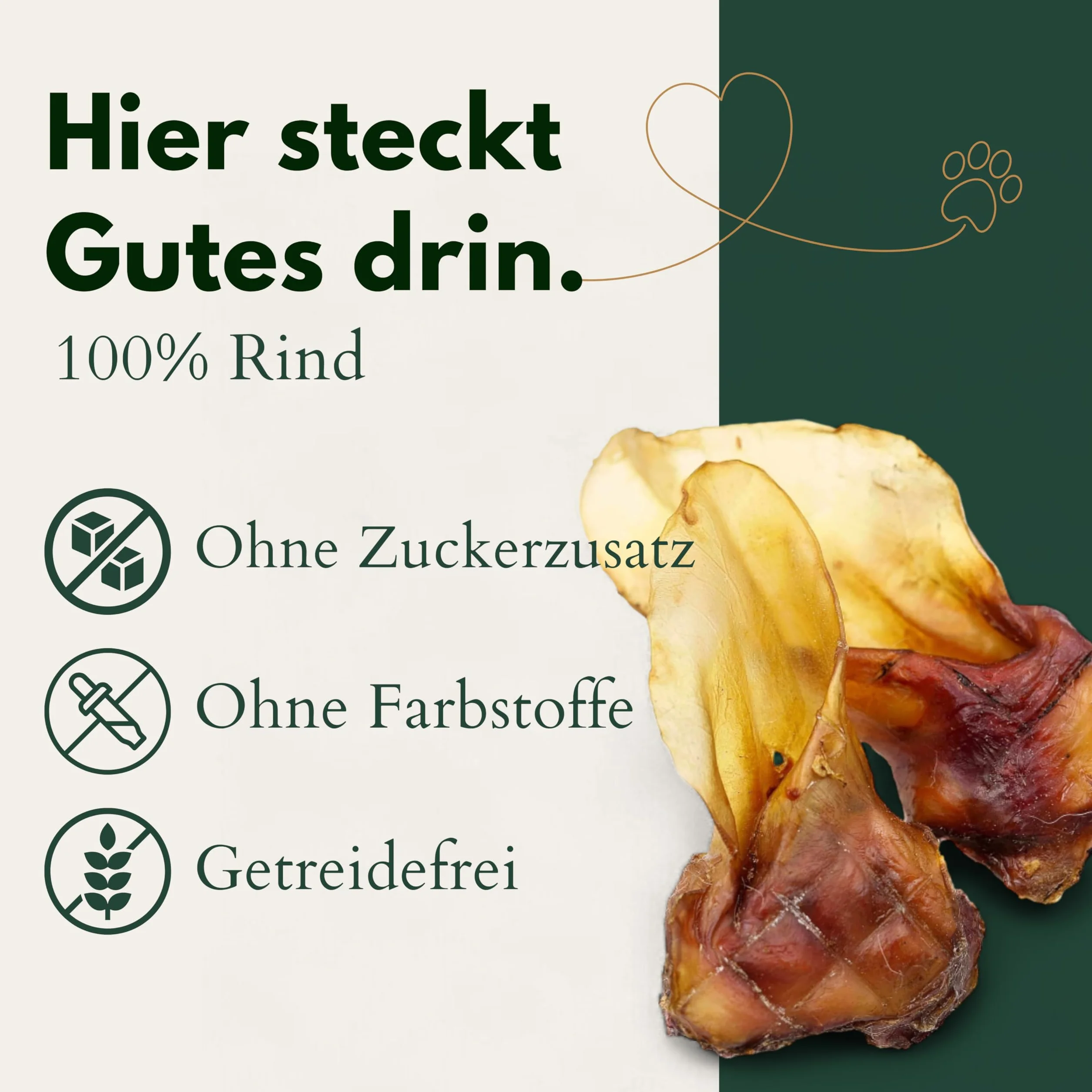 BREERs Oreilles de bœuf séchées avec coquillage pour chiens 2 kg