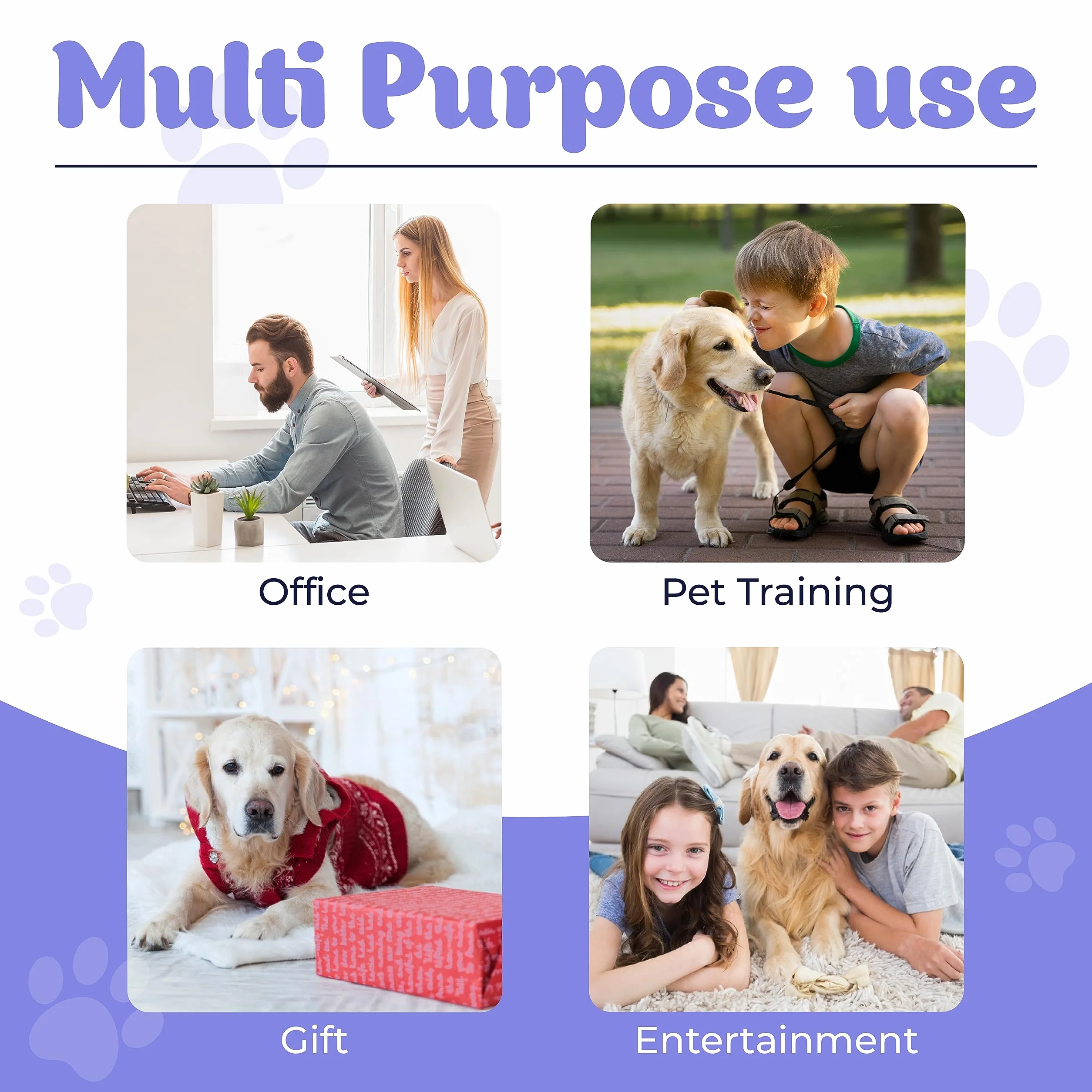 SUHSAI buzzers enregistrables pour pour Animaux de Compagnie Buzzer pour Chien avec Fonction d'enregistrement de 30secondes Outil de Communication pour Animaux Bouton pour Chiens et Chats-Paquet de–4