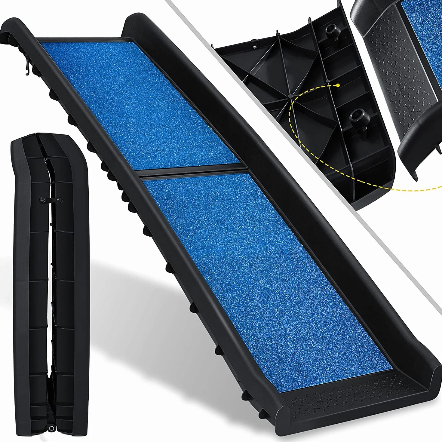 KESSER® Rampe pour Chien | Escalier pour Chien | Rampe Automatique pour Chien | Rampe de Coffre de Voiture Pliable automatiquement pour Animaux de Compagnie