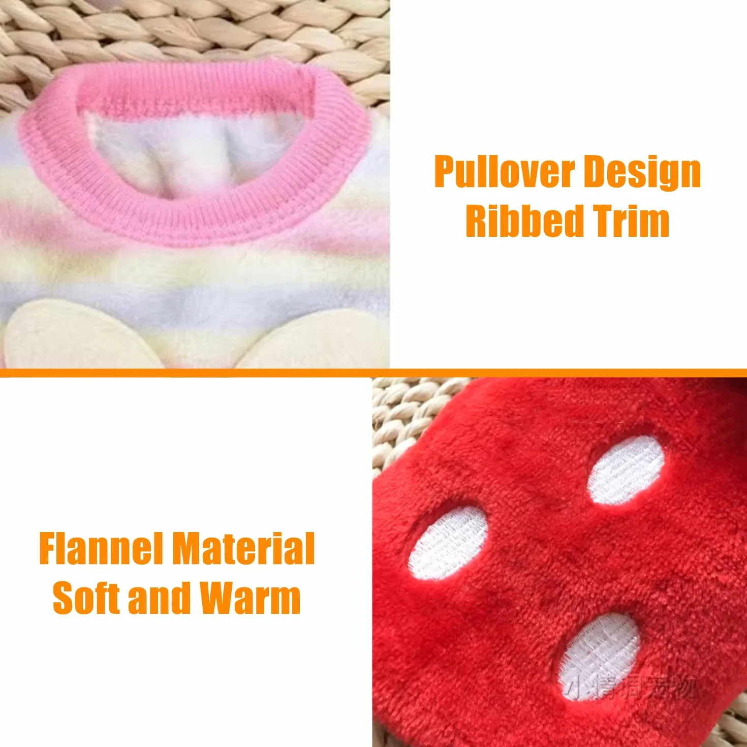 Vêtements Chauds pour Petits Animaux Lot de 2 Gilets T-Shirts pour Chiots Chaton Furet Lapin