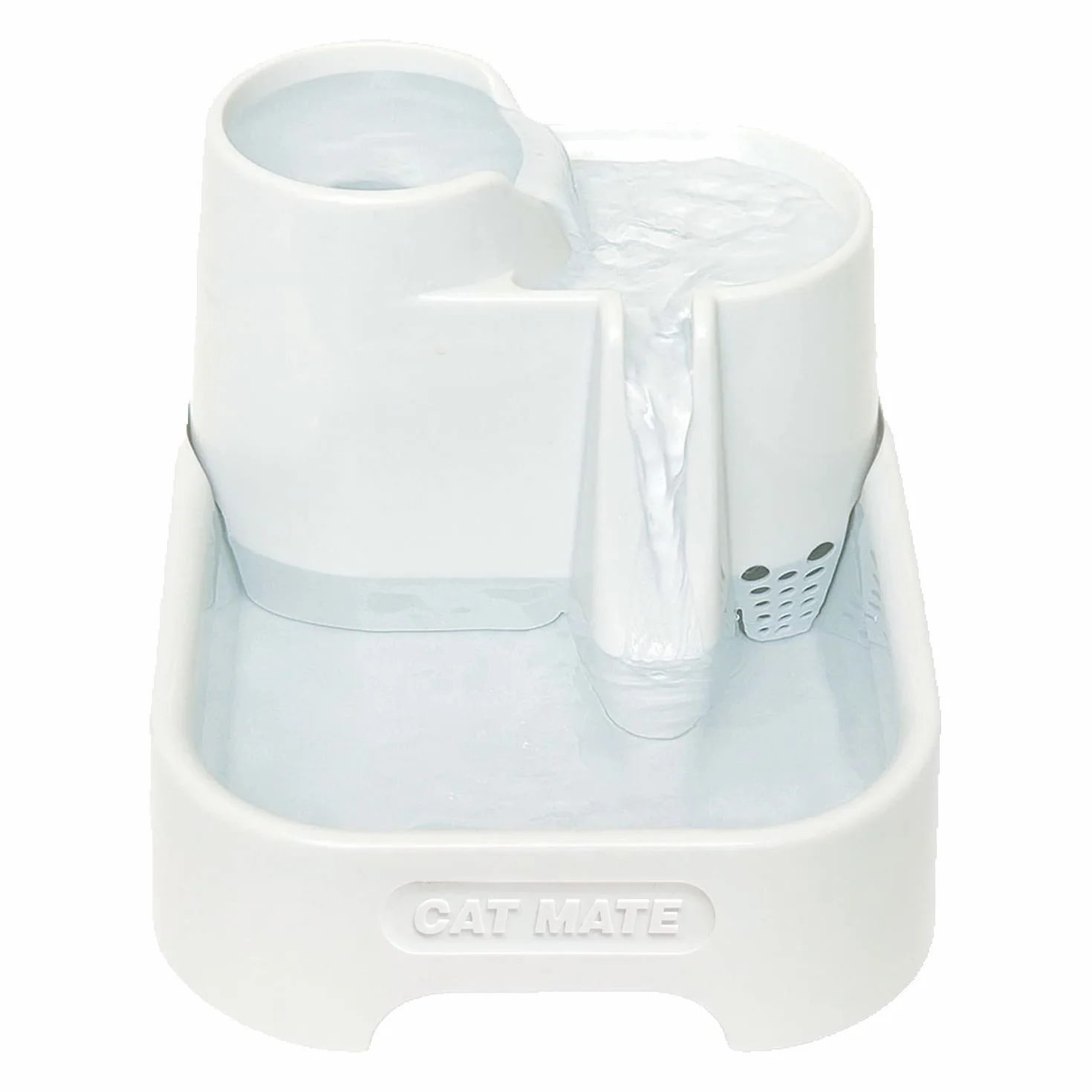 Cat Mate Fontaine à Eau pour Chats et Petits Chiens 2 Litres Blanc