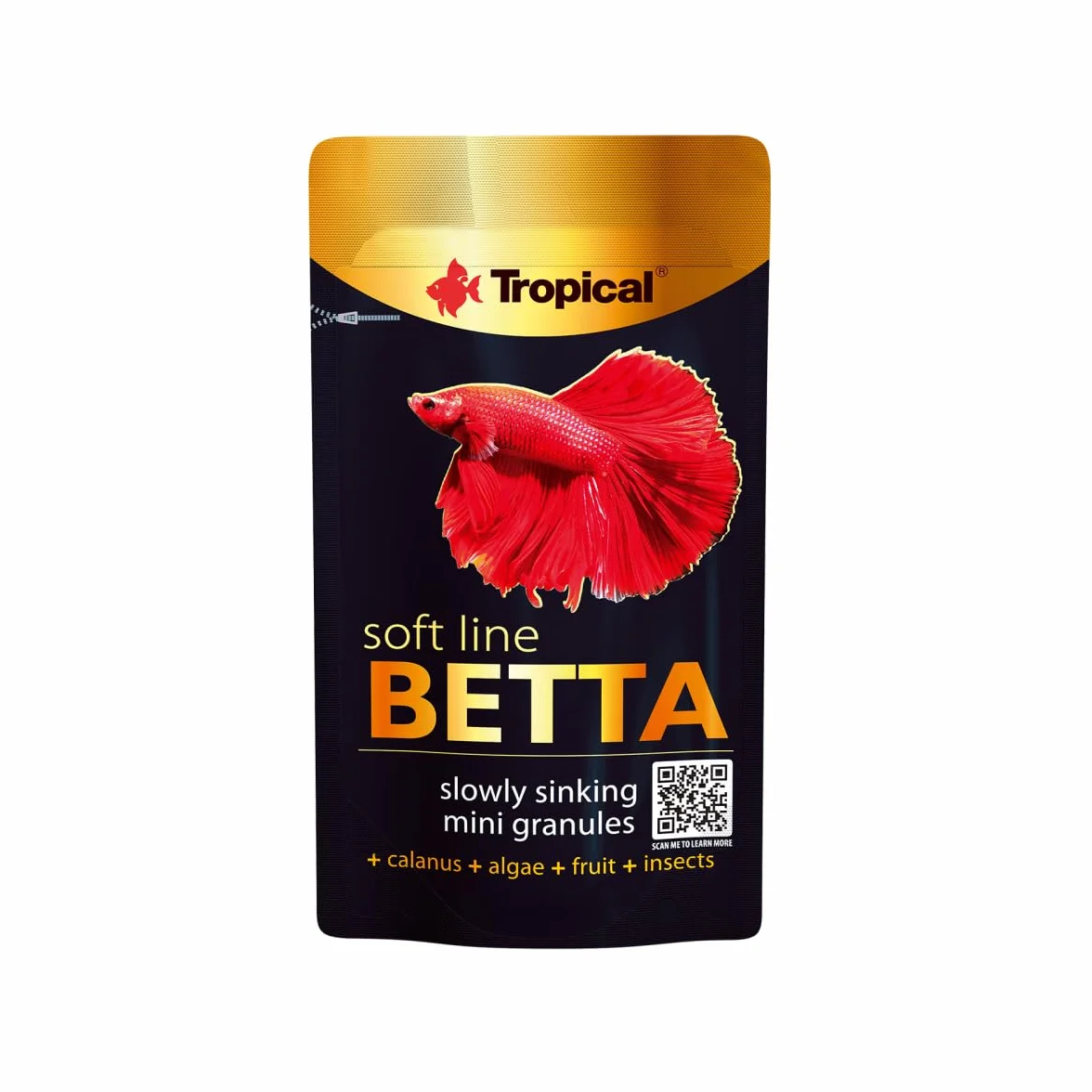 Soft Line Betta 5g Nourriture Tendre Mini Granules Descendant Lentement pour Poissons Labyrinthe