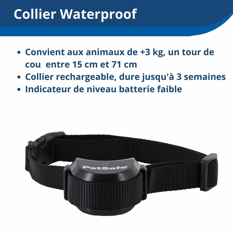 PetSafe Stay & Play Compact Wireless Pet Containment System with Rechargeable Collar, LCD Screen, up to 3000 m²