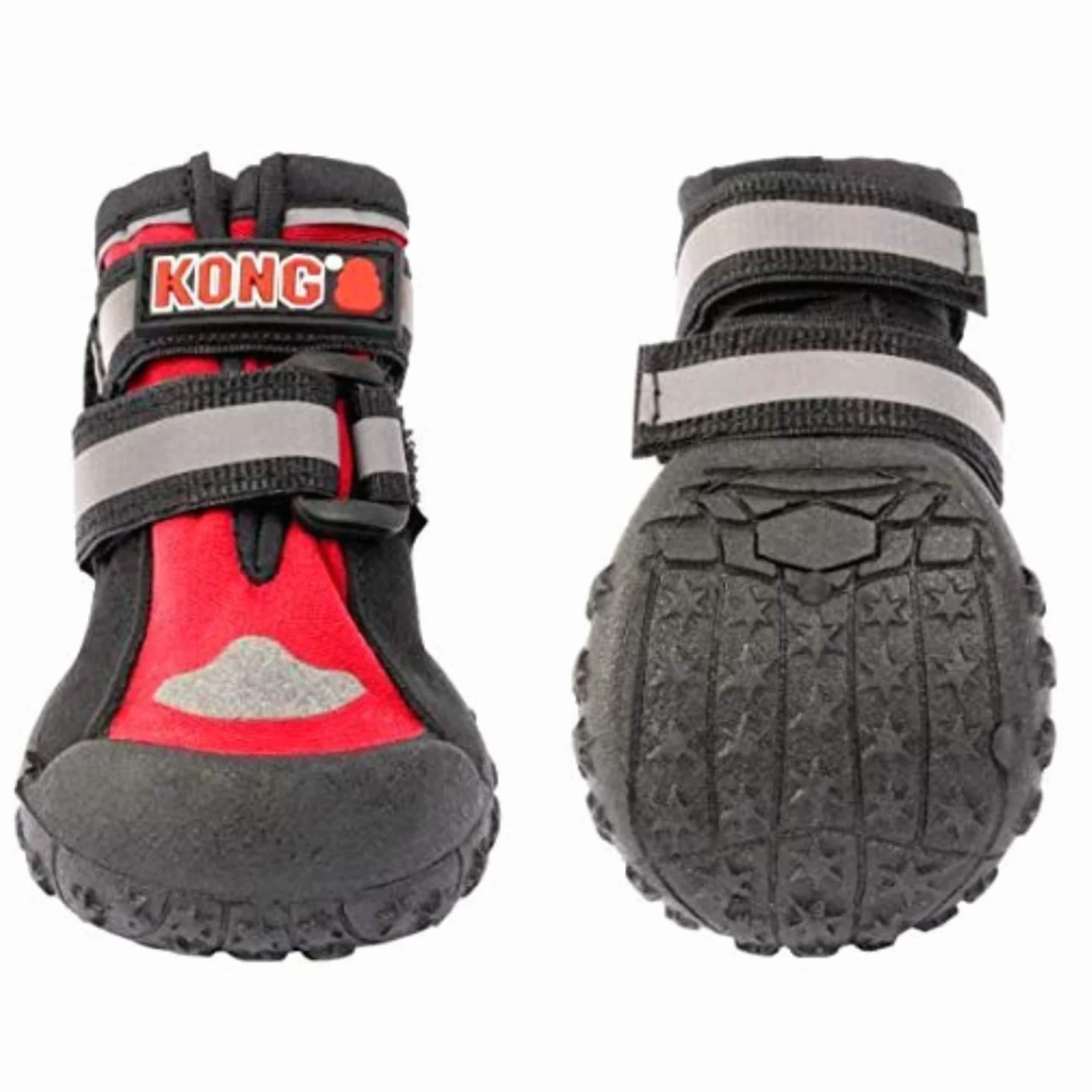KONG Lot de 4 chaussures de sport pour très grands chiens - Taille XL - Protection des pattes de qualité supérieure avec rembourrage - Chaussures confortables pour chiens - Utilisation facile et sûre