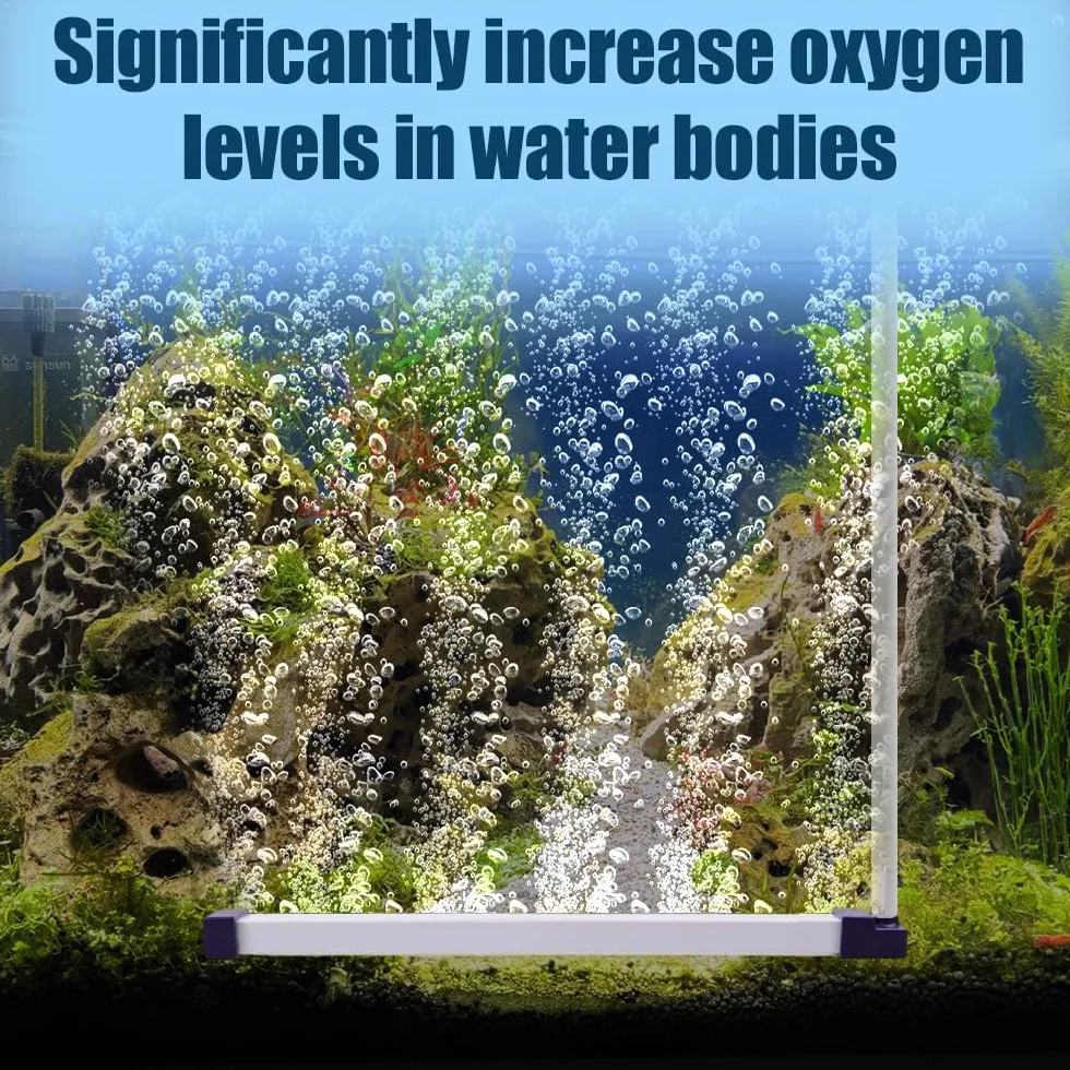 Diffuseur d'oxygène Silencieux Barre à Bulles pour Aquarium d'eau Douce et Salée