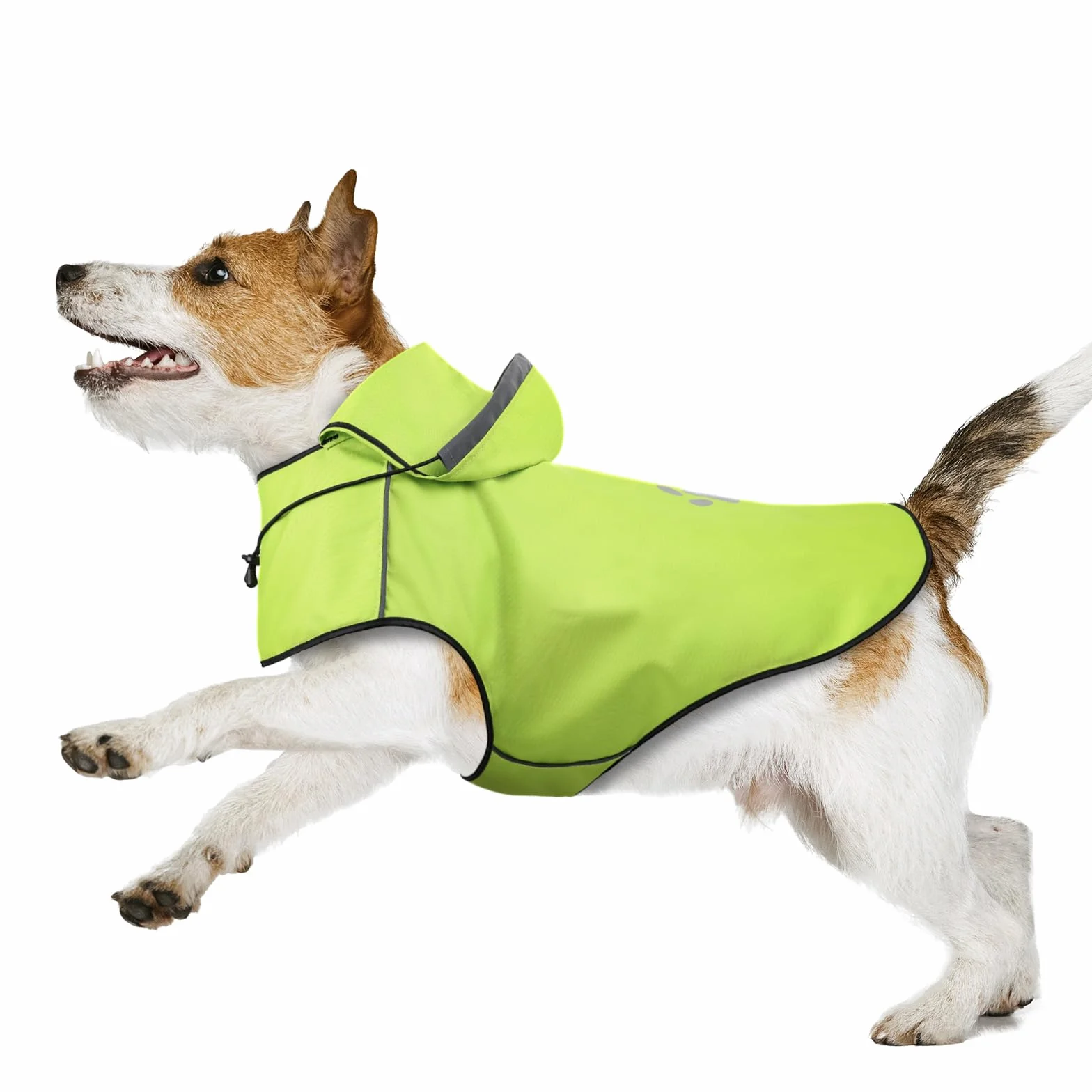 Manteau Chien Imperméable Réglable avec Capuchon, Manteaux Pluie Réfléchissants pour Chiens Petits, Moyens et Gros, 100% Étanche et Aéré