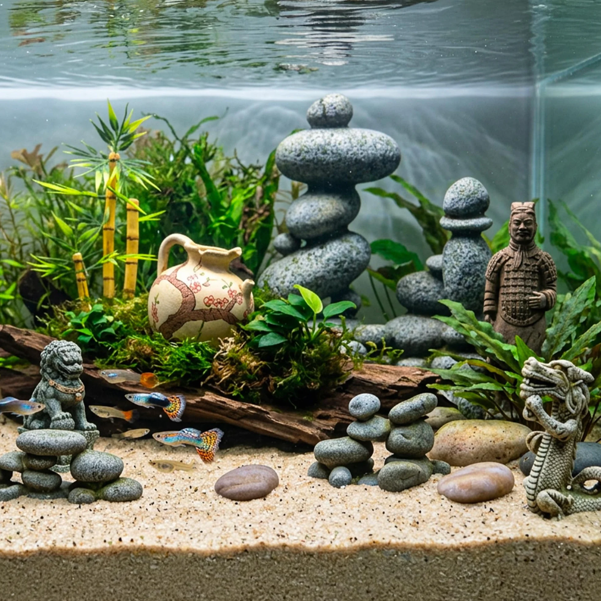 WAVE Zen Stone Rocher Décoration Aquariophilie Taille M