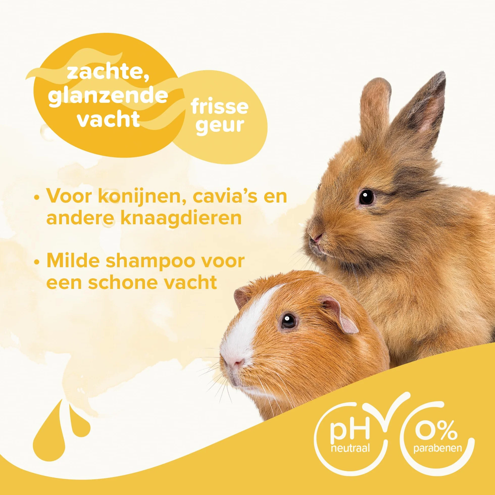 BEAPHAR Shampooing Essentiel Lapin Cochon d'Inde Petits Rongeurs Extra-Doux Camomille Aloe Vera pH Neutre 250 ML