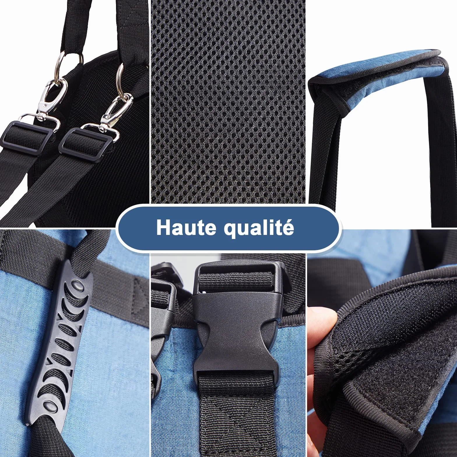 COODEO Porteur pour Chien Sling, Sac à Dos d'urgence pour Soutien des Pattes, Harnais de Levage pour Chiens âgés arthrite (XL, Bleu)