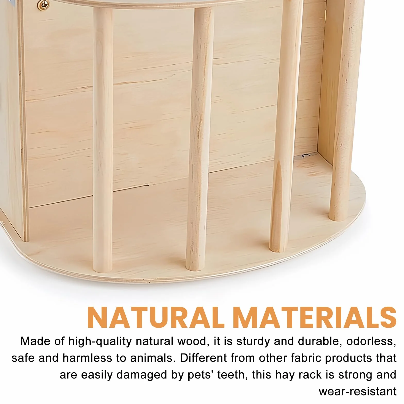 Râtelier à Foin en Bois Naturel pour Cochons d'Inde, Lapins, Hamsters