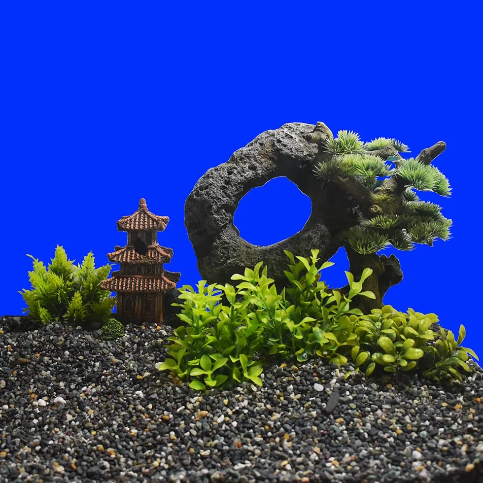 Nobby Temple Asiatique Décoration pour Aquarium 10x9x14,5 cm