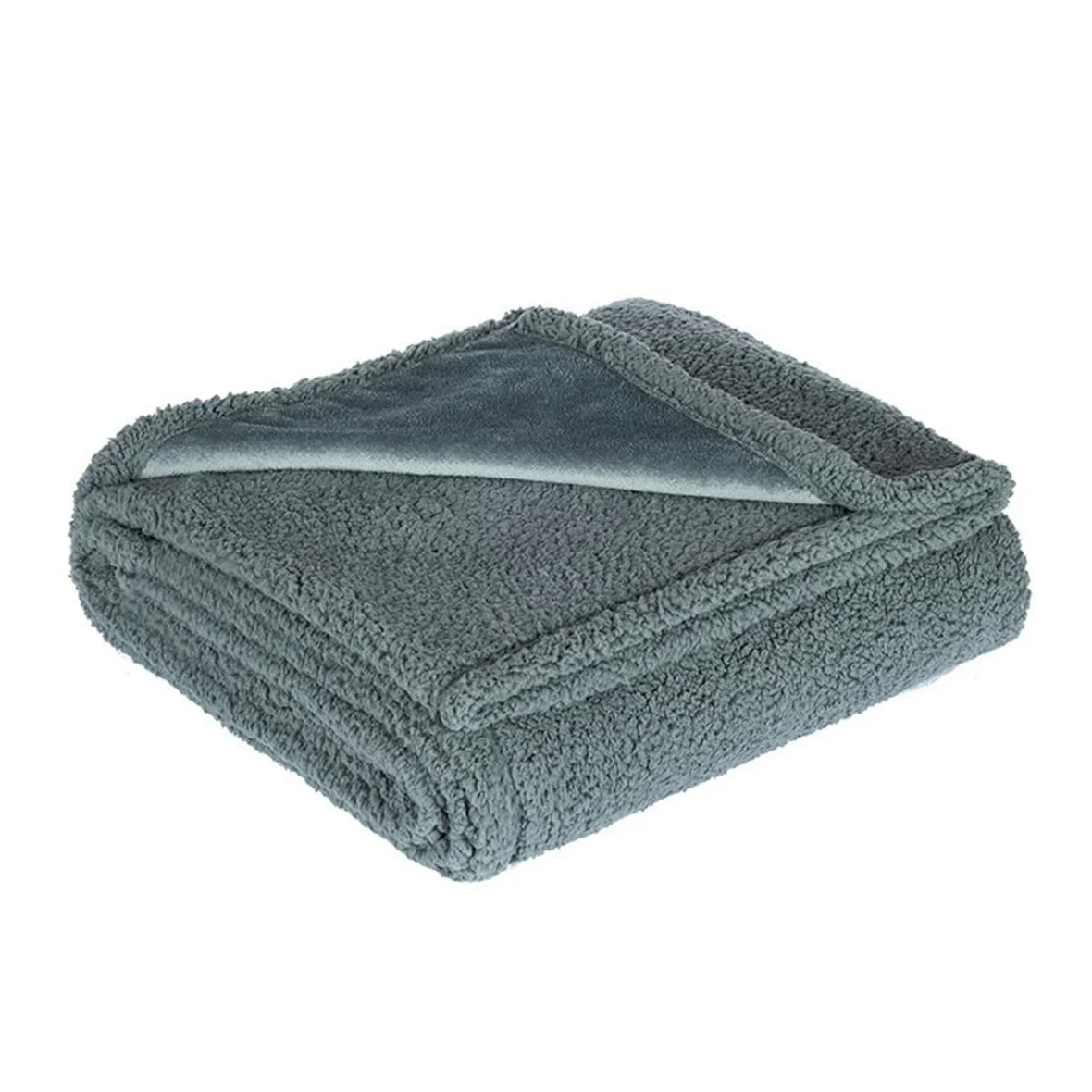 Couverture imperméable pour chien et chat - Couverture en polaire Sherpa réversible - Chaude et apaisante - Pour canapé, lit et siège de voiture - Gris - 200 x 200 cm