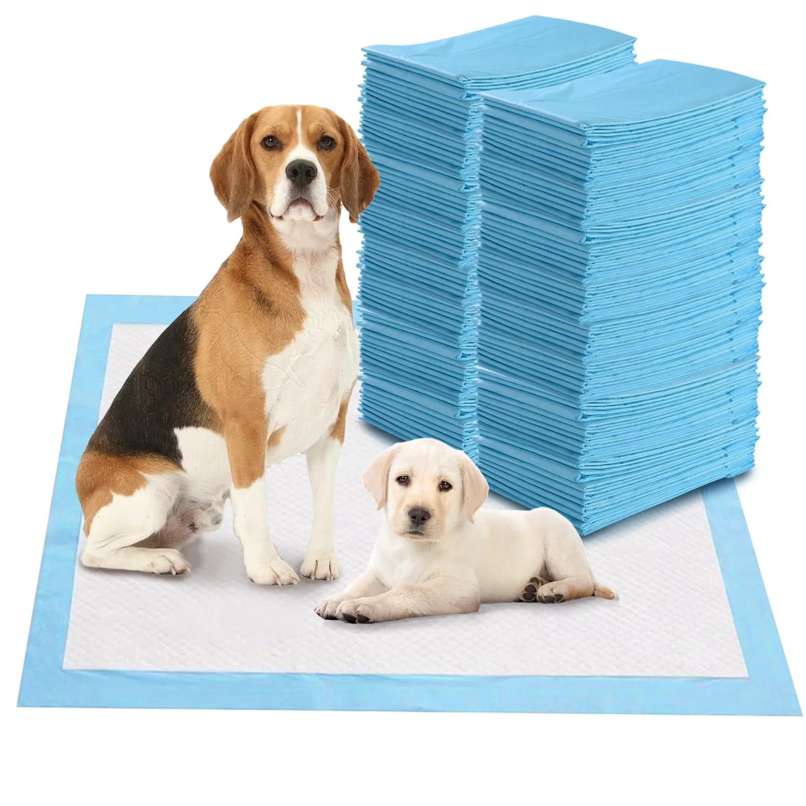 FANTASK Lot de 100 Tapis d'entraînement jetables pour Chiot - Design Anti-Fuite à 5 Couches - 60 x 90 cm
