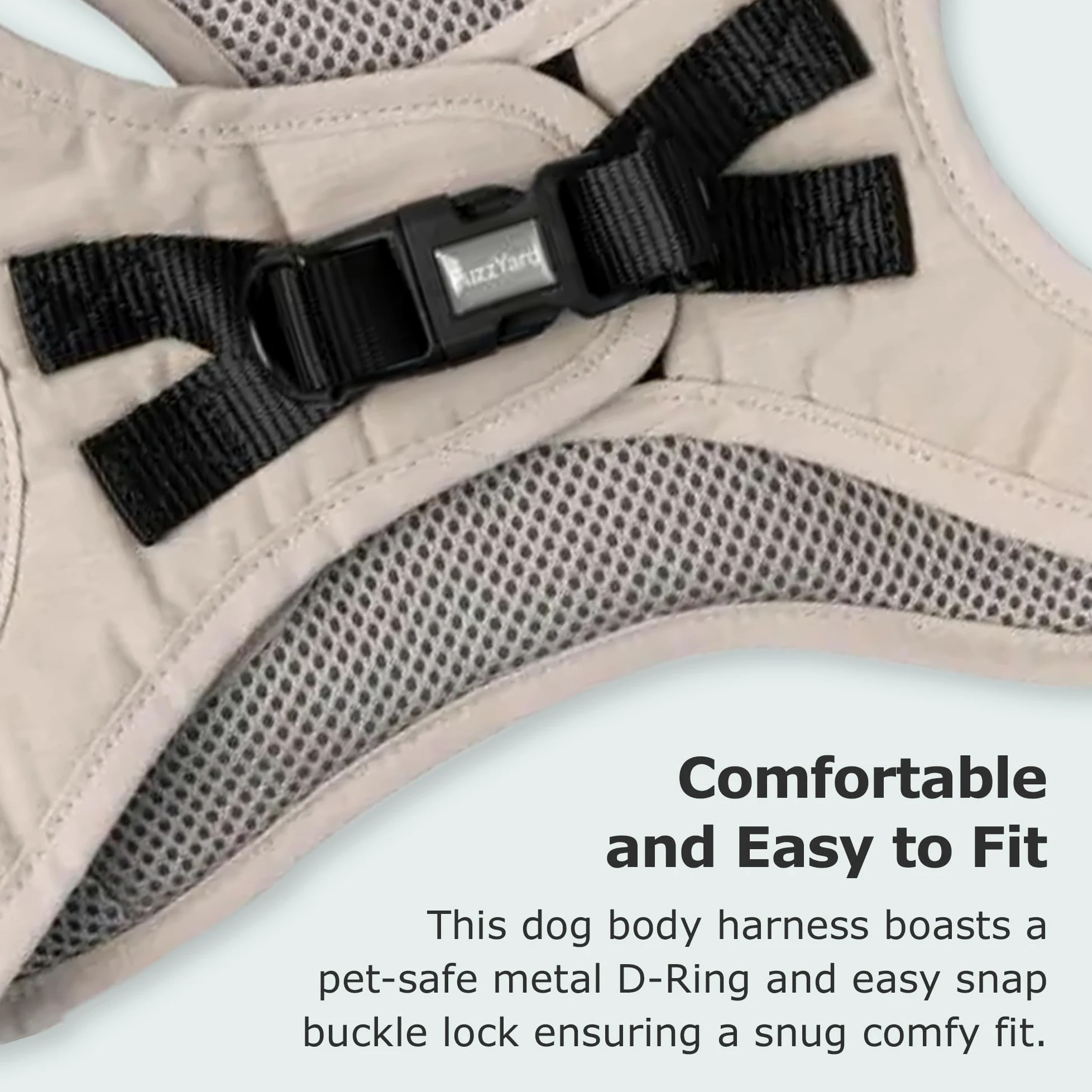 Fuzzyard Life Step in Harnais réglable anti-traction pour chiens de taille XXS | Pas d'étouffement et confortable pour la course quotidienne, la marche et le dressage | Grès, XXS