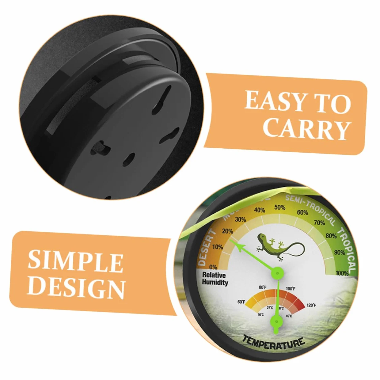 Thermomètre Et Hygromètre Double Pour Terrarium De Reptiles Appareil De Mesure De Température Et Humidité Pour Vivariums Et Couveuses Mini Thermomètre Pratique