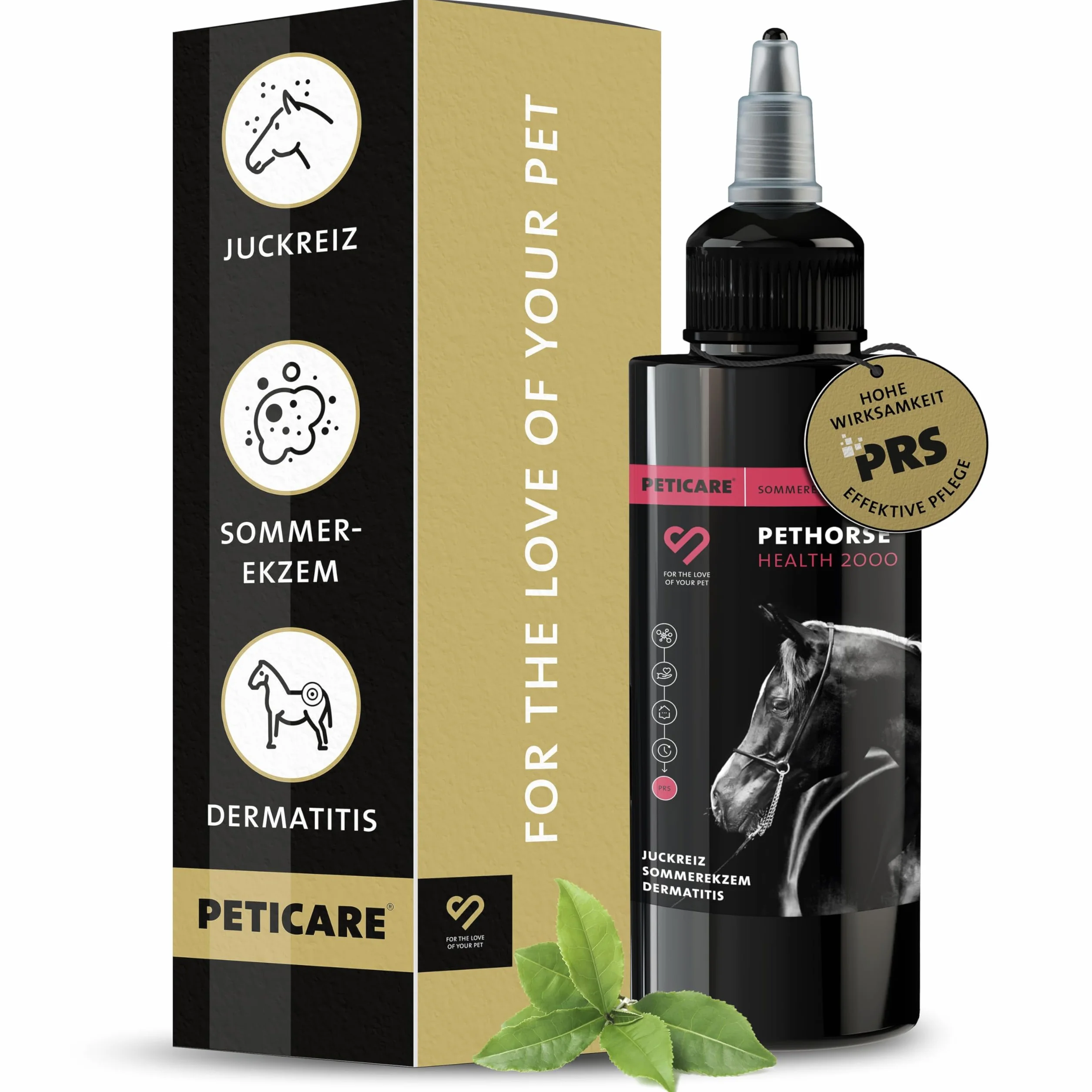 Peticare Soin Spécial pour Chevaux | pour eczéma Estival, dermatite et démangeaisons | Favorise la régénération de la Peau avec Le système PRS® à libération prolongée – petHorse Health 2000