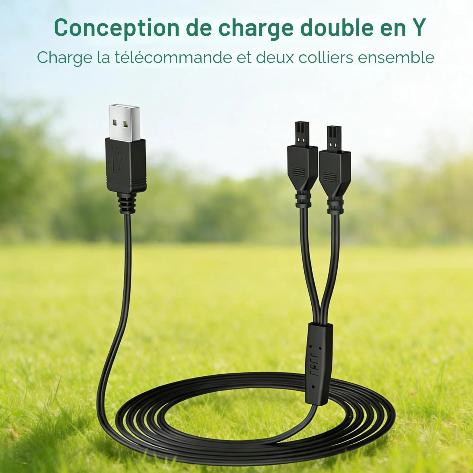 Câble d'alimentation de rechange pour collier Petsafe, compatible PetSafe Remote Trainer 100/300/600/800 m