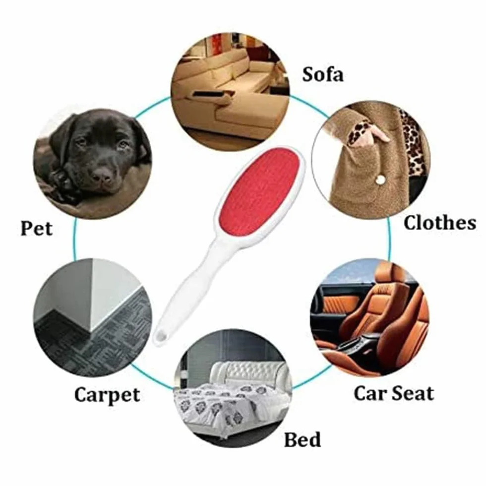 Brosse Anti-Peluches pour Chat et Chien 3 Pièces - Élimine Poils et Poussière des Vêtements