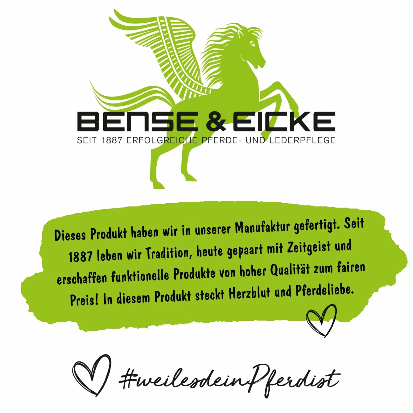 Bense & Eicke Hufteer Goudron de bois de hêtre 1 kg pour l'entretien des sabots, protection contre l'humidité, la saleté et les bactéries, fabriqué en Allemagne