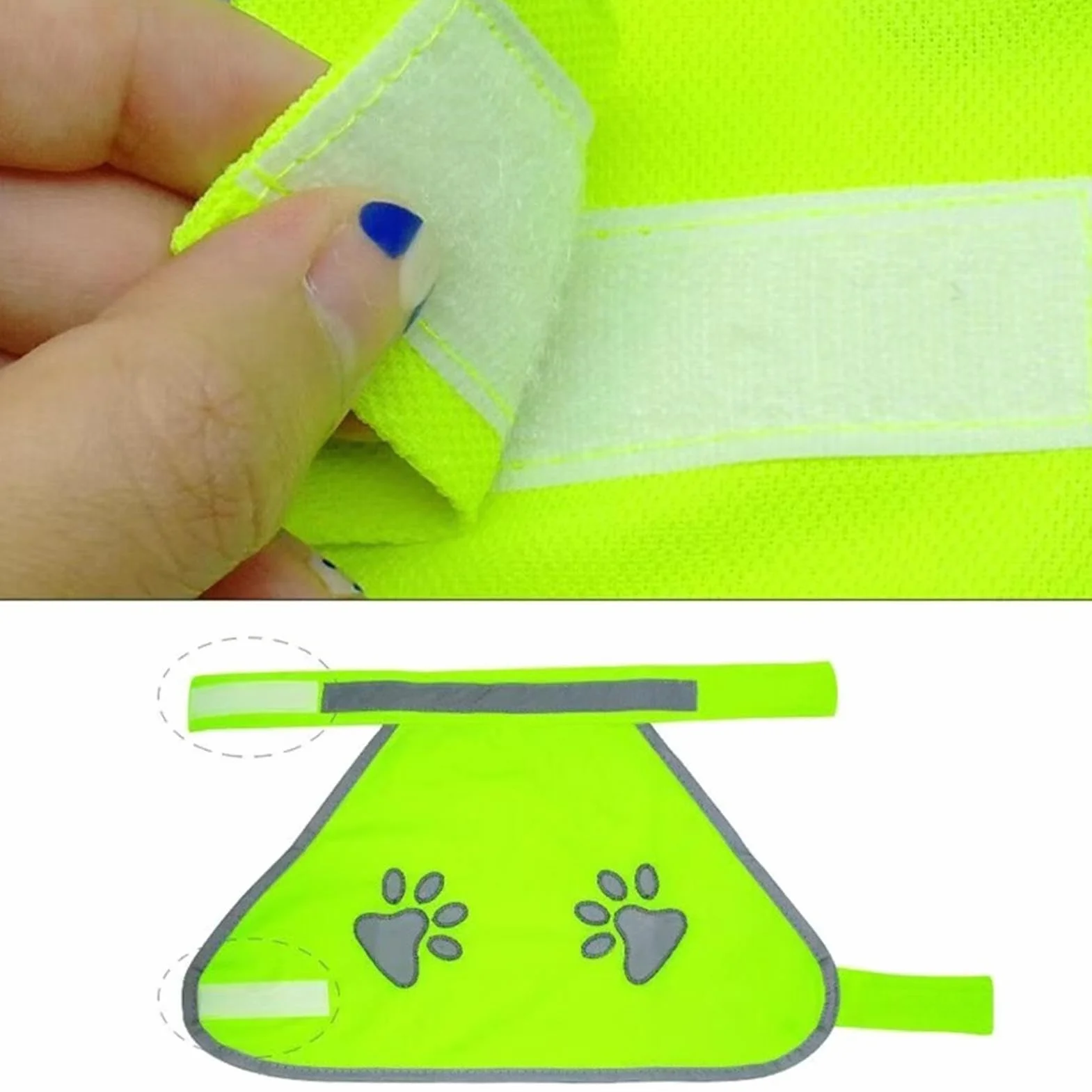 Gilet de sécurité réfléchissant pour chien, Veste Haute Visibilité Taille M