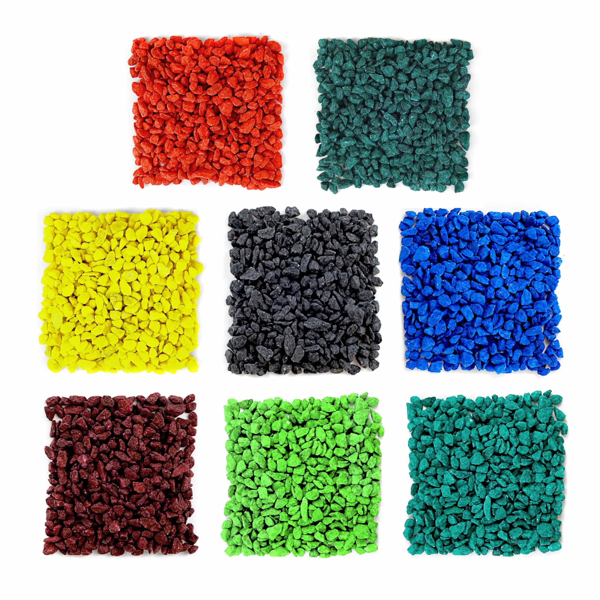 Gravier Coloré Rouge 1,8Kg - Pierres de Couleur - Gravier - Gravier Decoratif - Gravier pour Vases et Pots (6-9 mm) (Rouge)
