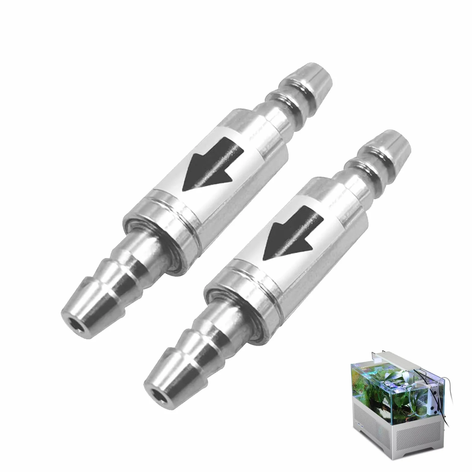 Clapets anti-retour acier inoxydable CO2 4 mm pour aquarium pompe à air diffuseur