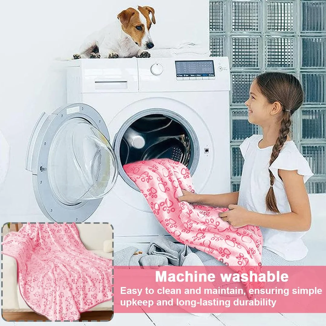 Couverture épaisse pour chiens et chats 52 x 73 cm rose quatre saisons
