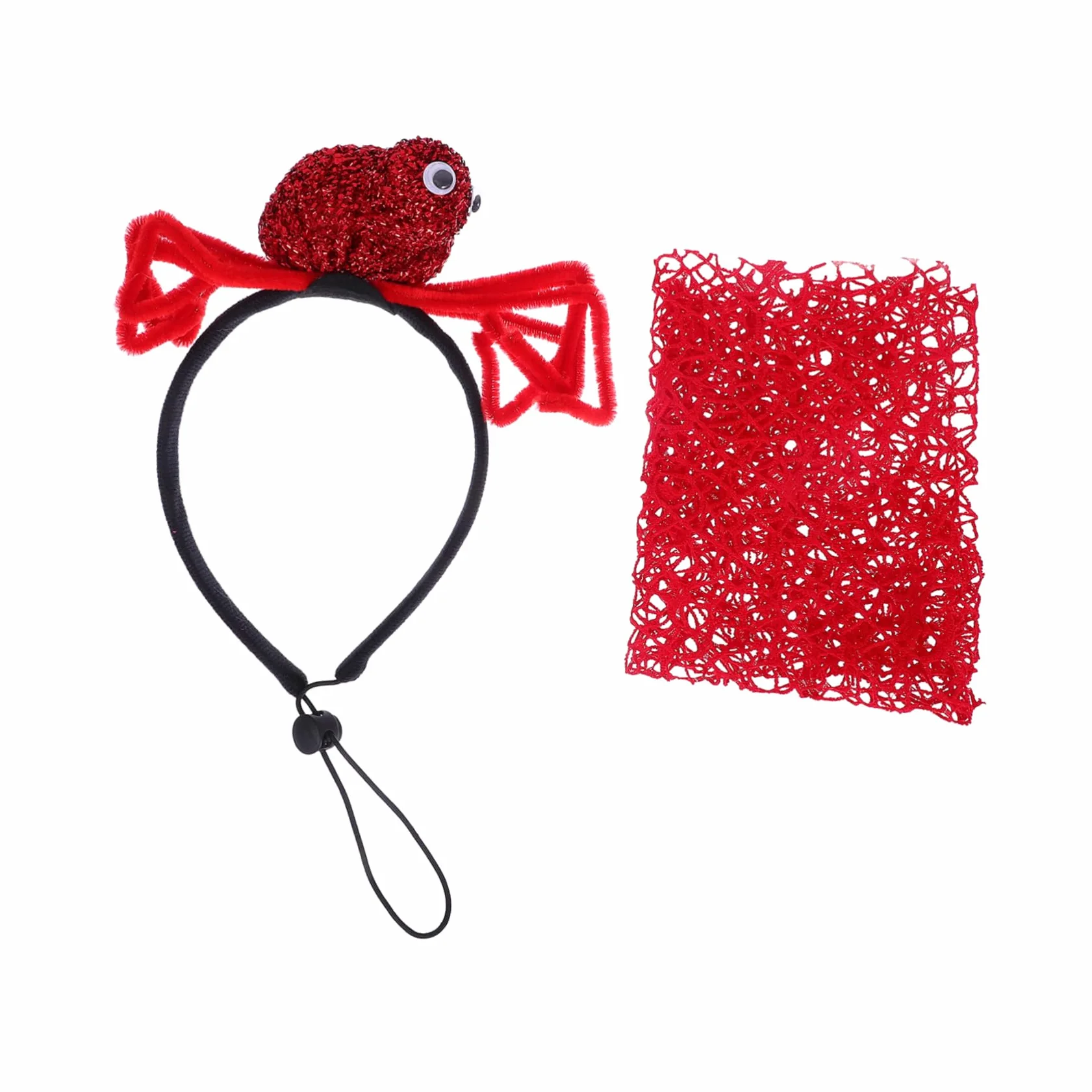Bandana Mignon pour Chien Halloween, Lot de 2, Polyester Rouge | Bandeau Araignée, Accessoires pour Chiens Halloween, Costume Halloween pour Chien