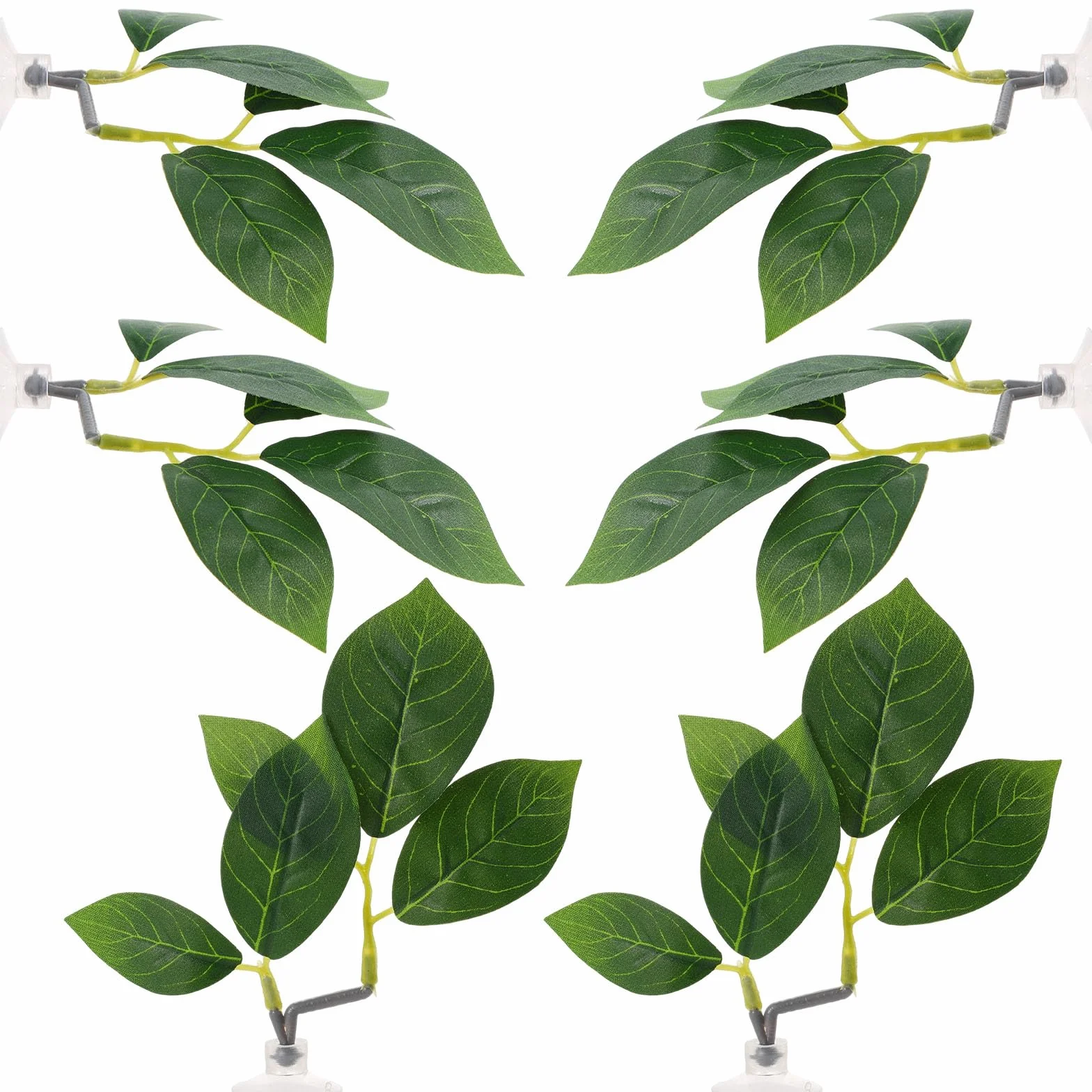Lot de 6 Hamacs en Feuilles Betta avec Ventouses pour Aquarium Décoration Réaliste