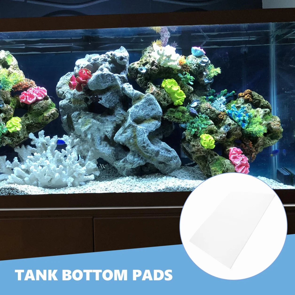 LIOOBO Tapis d'aquarium antidérapant 120 x 60 cm – Mousse de compensation absorbant les chocs
