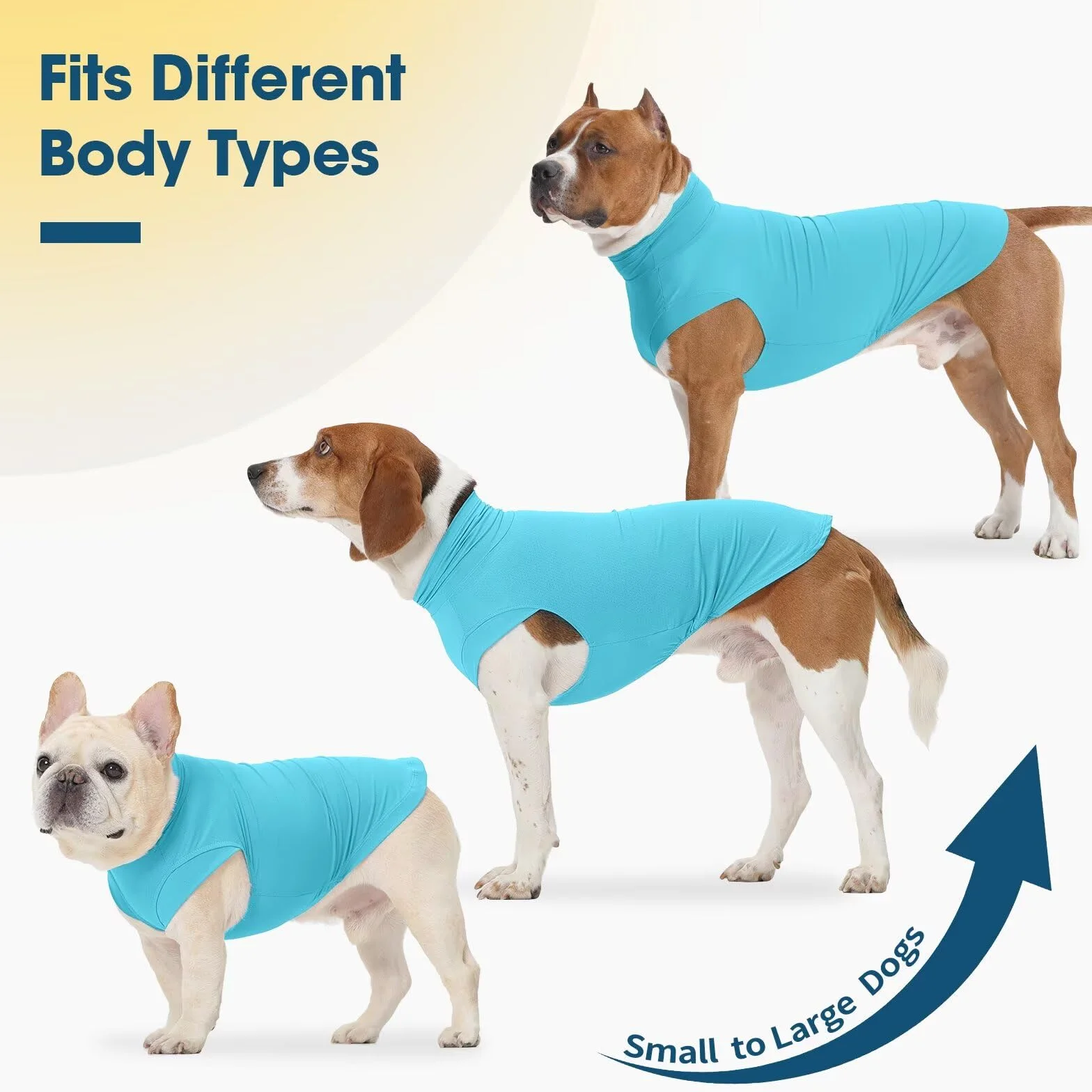 Lot de 2 t-shirts rafraîchissants pour chiens grande taille, protection UV UPF50+, séchage rapide, léger, pour randonnée plage voyage