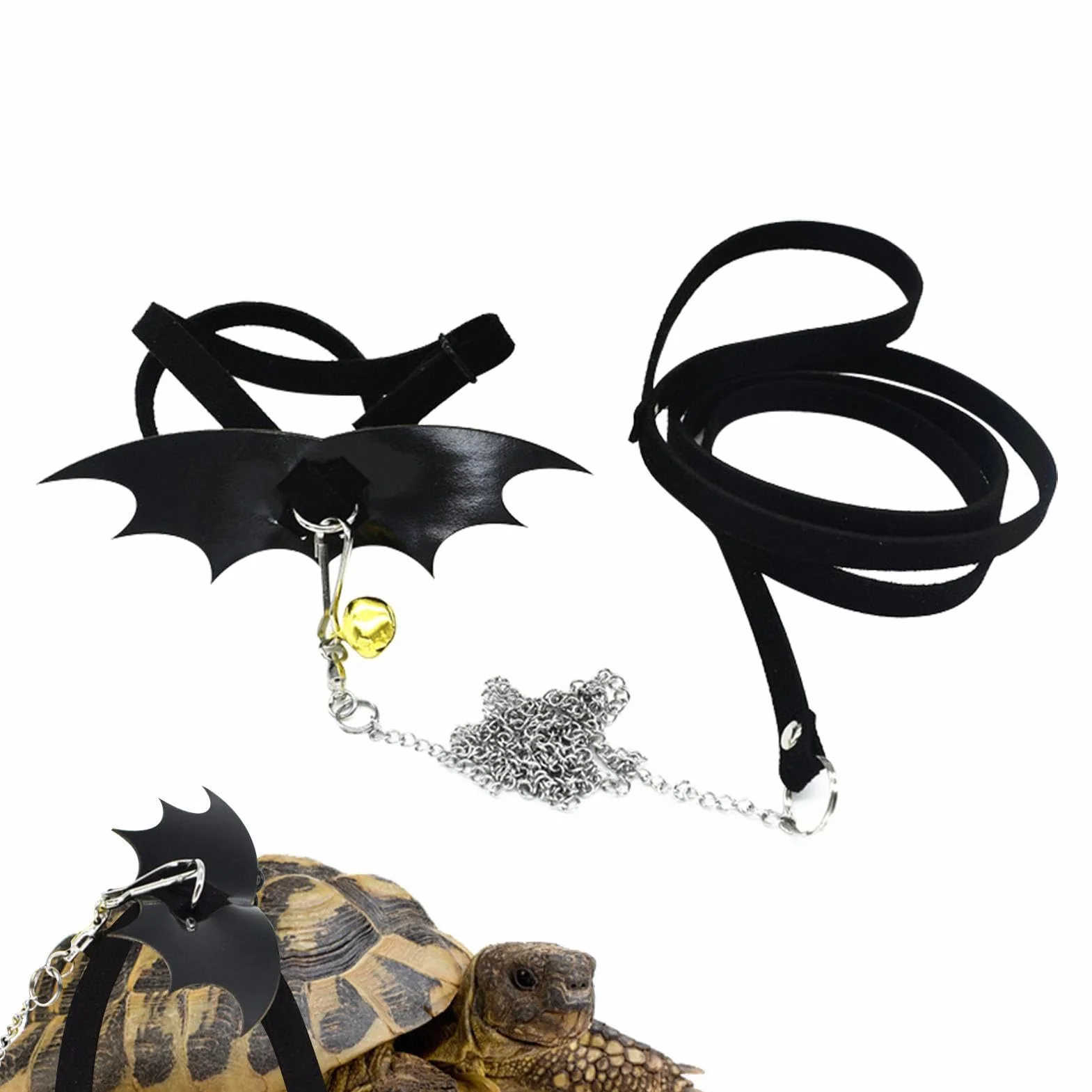 Harnais Tortue avec Aile Sangle Lézard Traction Cor Petit Animal Gilet Style pour Extérieur