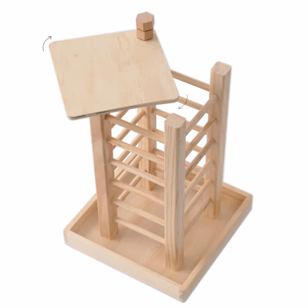 Balama Mangeoire à Foin pour Lapin en Bois 36 x 24 x 24 cm Râtelier à Foin pour Chinchilla