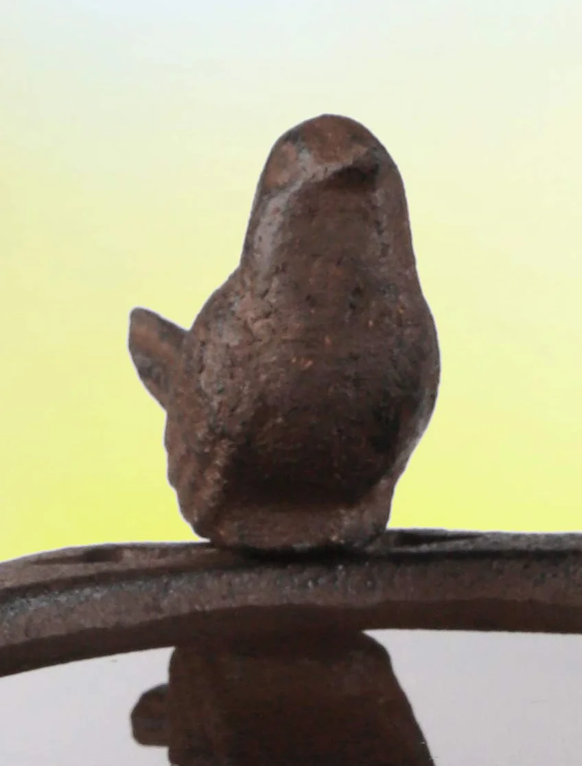 Abreuvoir à oiseaux en fonte pour jardin, suspendu 1 pièce