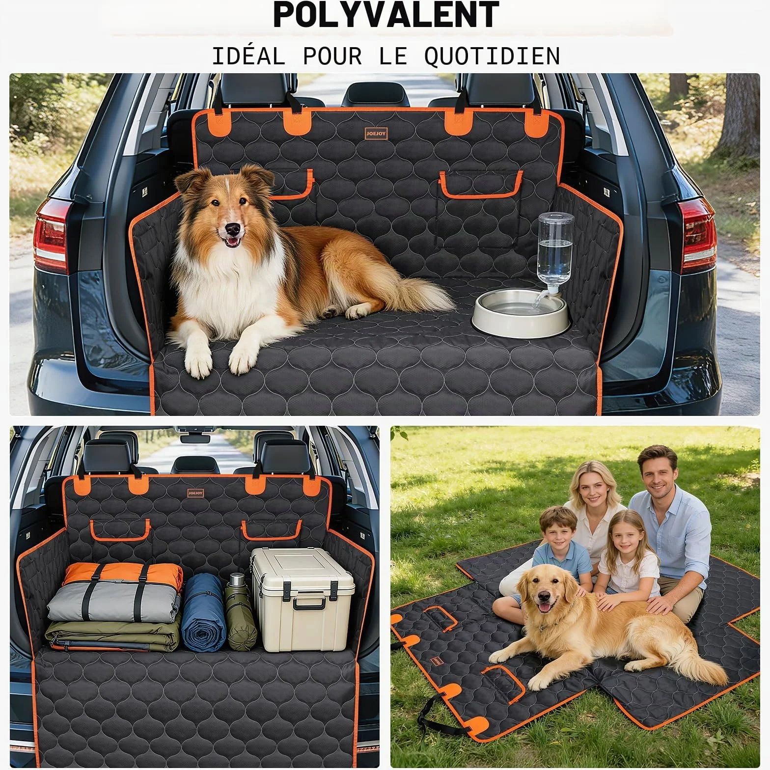 JOEJOY Protection Coffre Voiture Chien, Universel Housse Imperméable Anti-Rayures