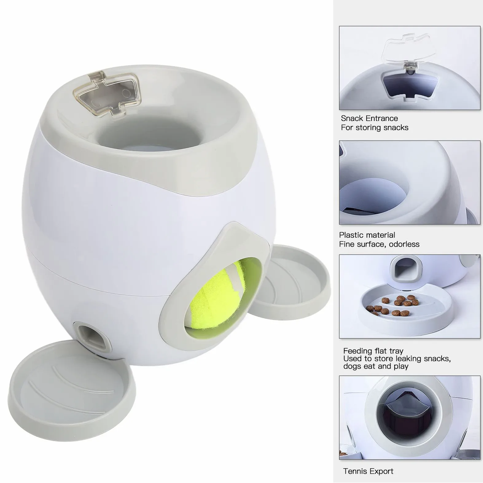 Focket Lanceur de balles automatique pour chien, 2 balles de tennis, jouet interactif pour chien, extérieur