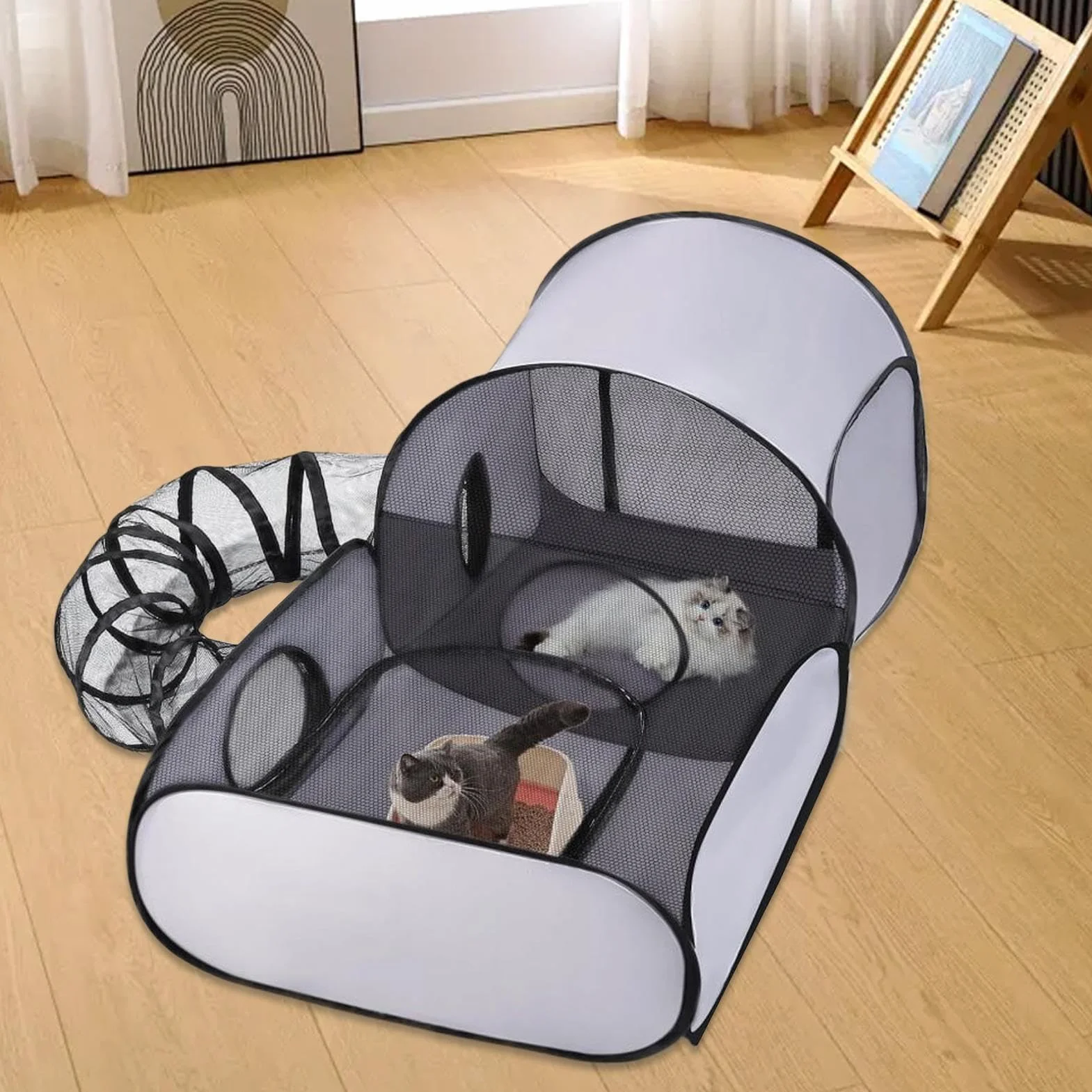 Enclos pour Chats Extérieur Pliable avec Tente de Jeu pour Chaton Chiot Petits Animaux