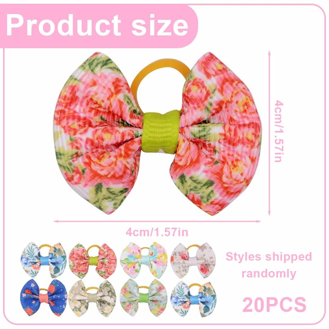 Élastiques Nœud pour Chien Plusieurs Styles Petits Nœuds pour Poils de Chien Accessoires Toilettage Mignons