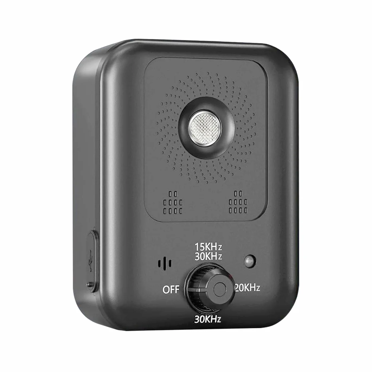Automatique Boitier Ultrason Anti Aboiement Chien, Rechargeable Intérieur Extérieur, Gris