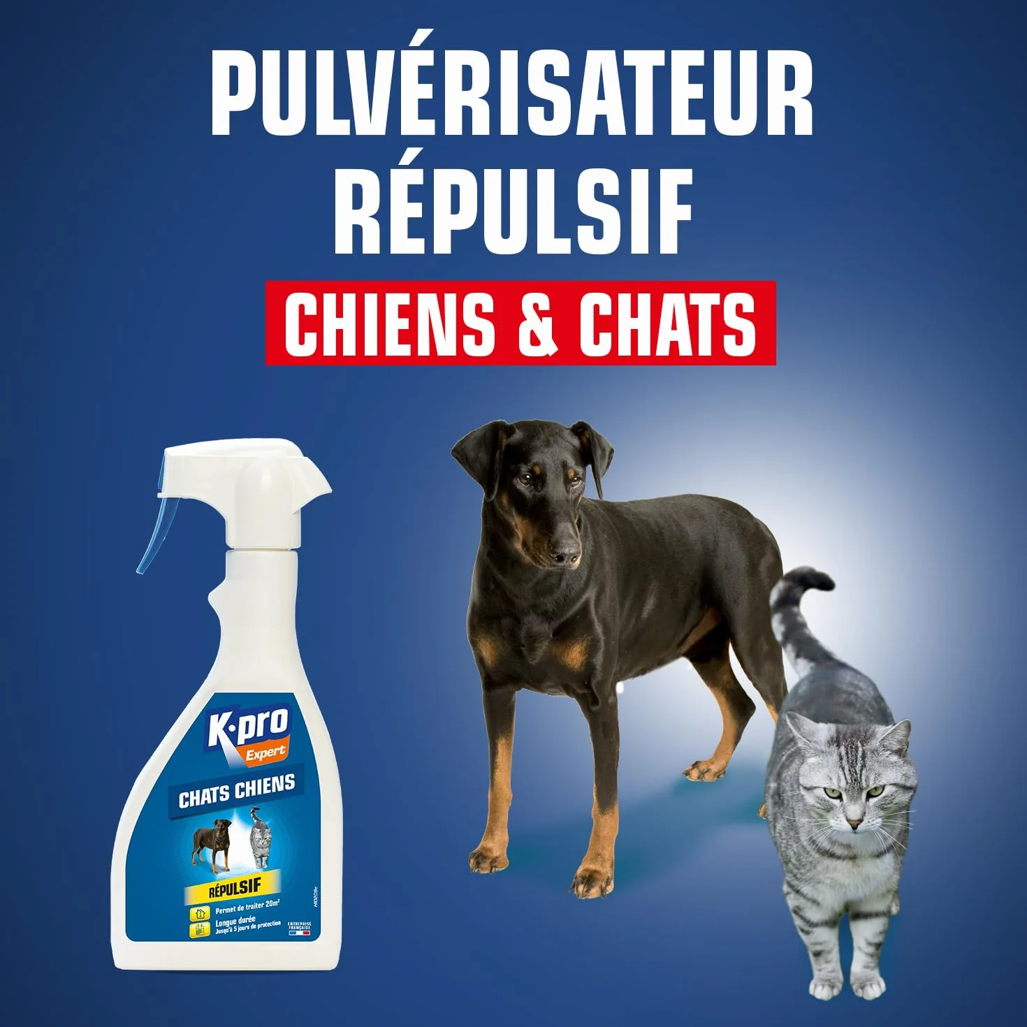 K.PRO Répulsif Chiens et Chats 500ml Action Immédiate Extérieur Intérieur