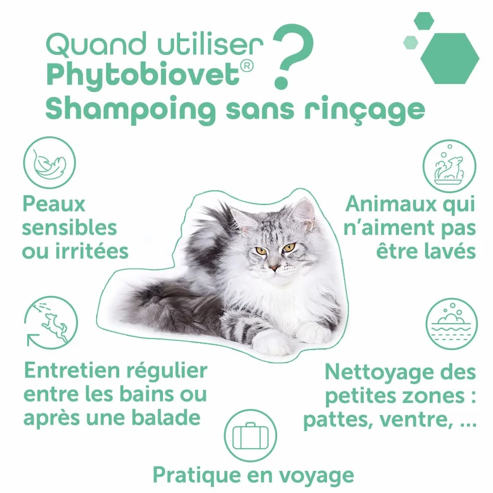 MP Labo Phytobiovet Shampoing sans Rinçage Chien Chat 200 ML Aloe Vera Mauve Ecocert