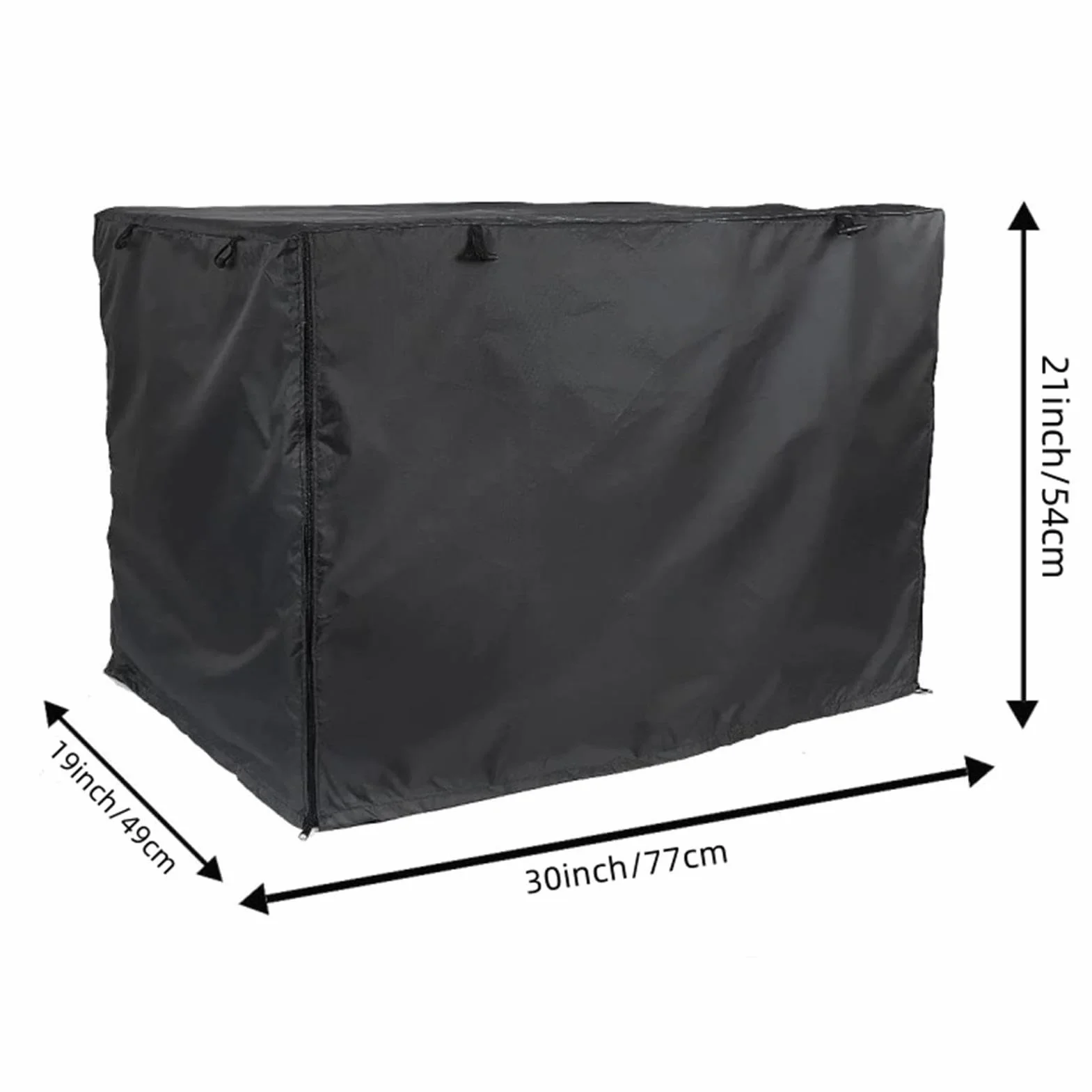 Housse de niche pour chien en tissu enduit d'argent double porte imperméable anti-UV avec fenêtre d'aération extérieur