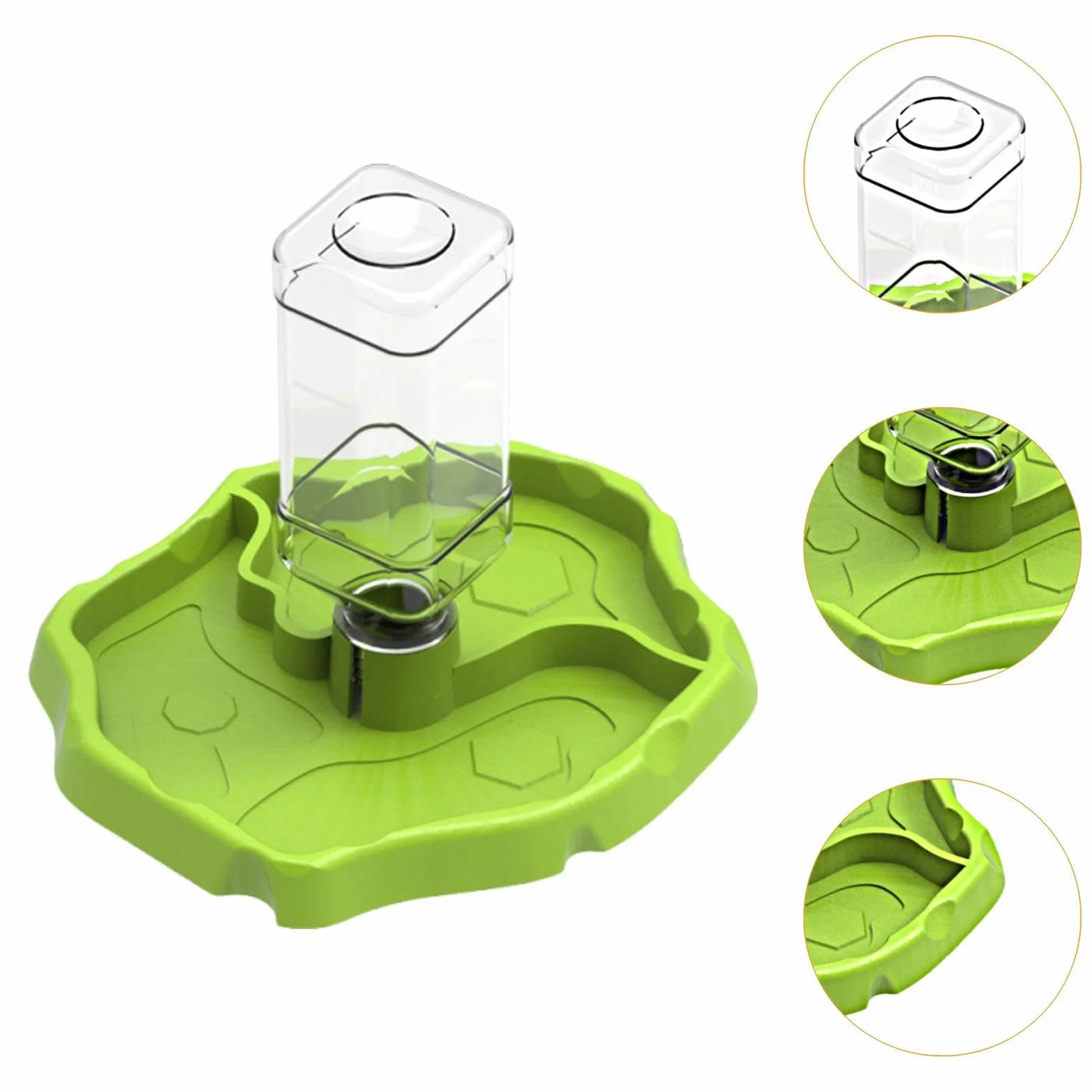 Sharplace Mangeoire pour Reptiles et Accessoires d'aquarium Conteneur Polyvalent Herbe Verte
