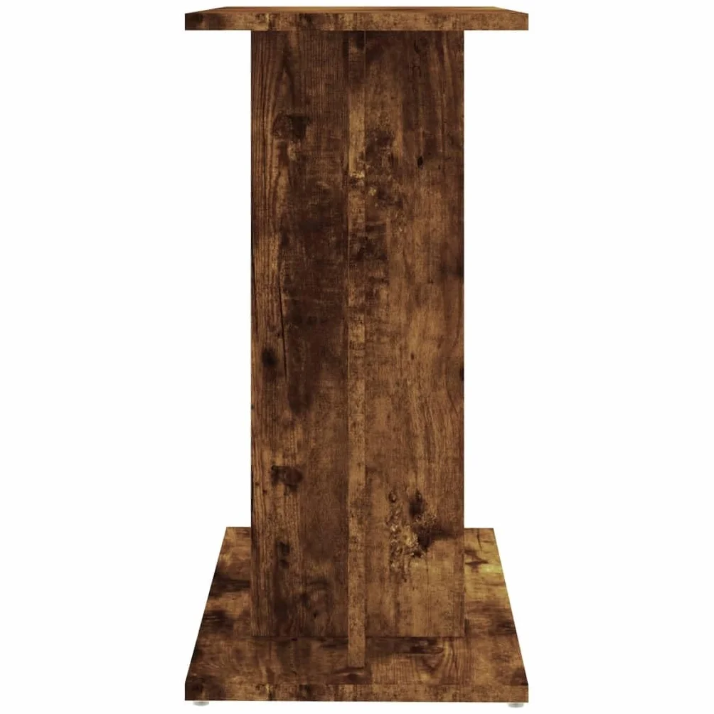 Support d'aquarium Chêne fumé 60x30x60 cm Bois d'ingénierie 3 Niveaux Meuble pour Aquarium