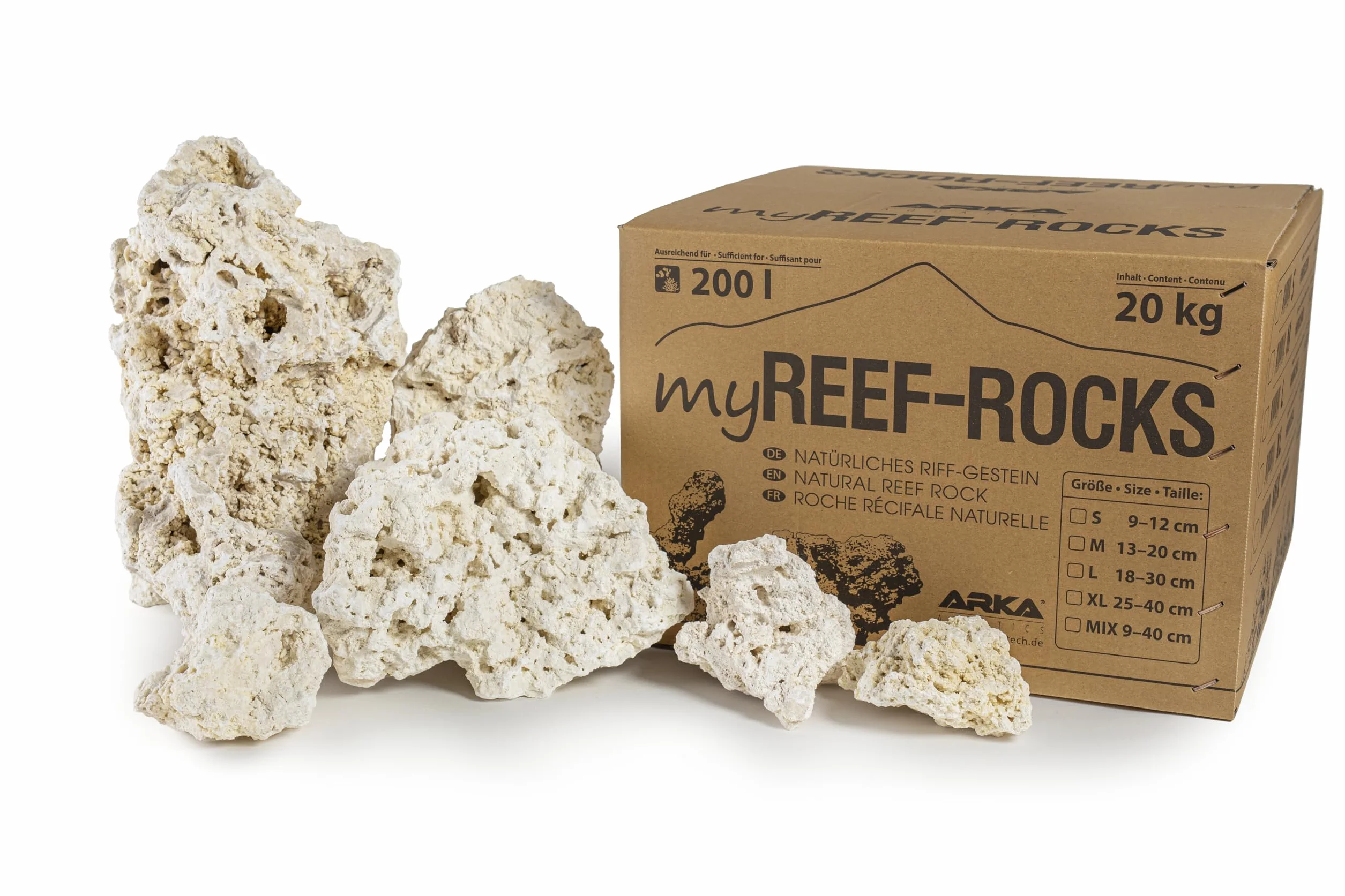 ARKA myREEF-Rocks 20kg Roches Naturelles pour Aquariums Marins