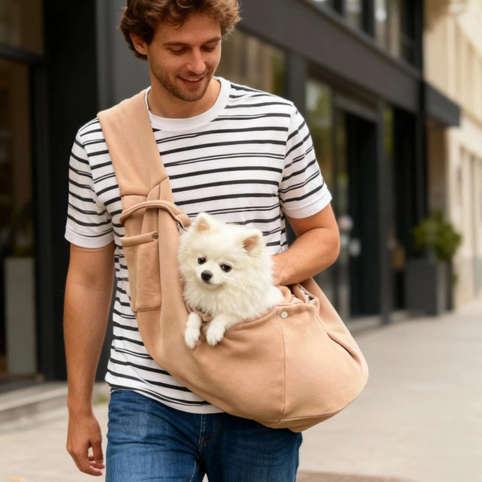 Sac de Transport Chat Kaki 6 kg pour Promenades et Randonnée