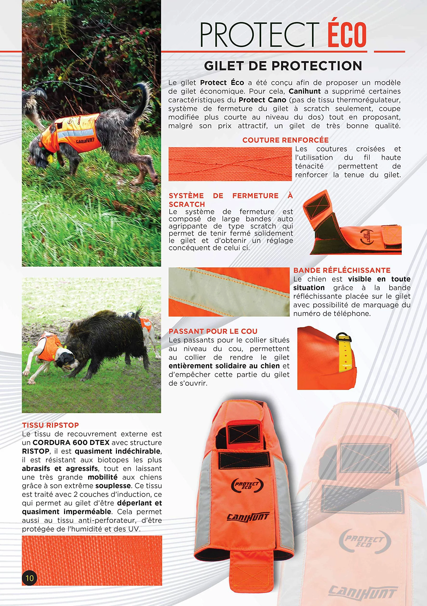 Gilet CANIHUNT Protect ECO Orange