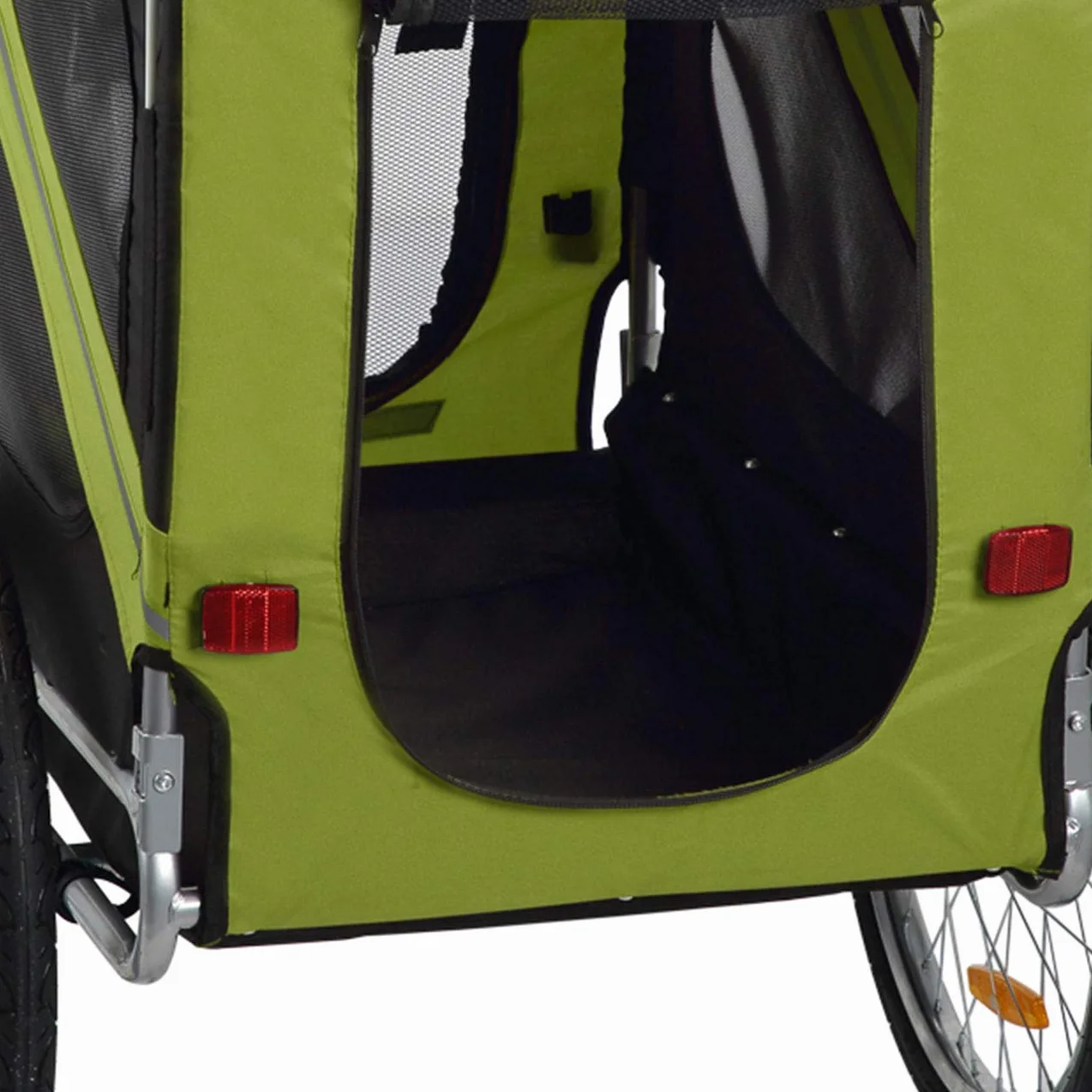 Zoomundo Remorque Velo pour Chien Transport Animaux Vert/Noir